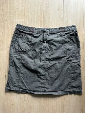 Dalia Collection Women's Khaki Utility Skirt Size 14 100% Cotton